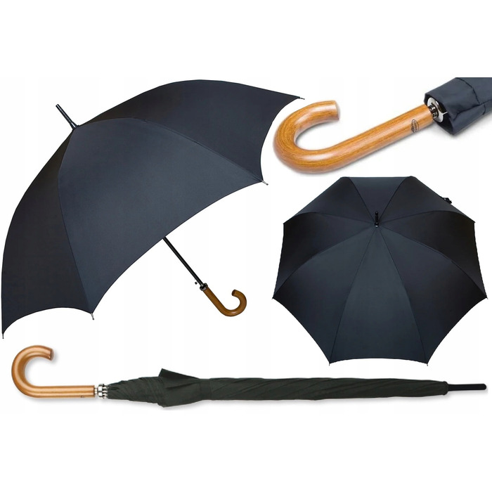 Автоматична парасолька F.P.Parasol, велика (XL), чорна, з чохлом