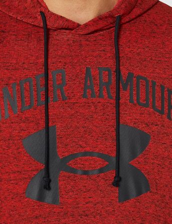 Чоловічий худі Under Armour Rival Terry Big Logo з каптуром, Radiant Red/Black (розмір S)