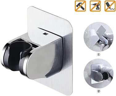 KAIYING Drill-Free High-Pressure Handheld Shower with ON/OFF Pause Switch, 3 Spray Modes, Water-Saving Shower Head, Detachable Puppy Shower Accessory (M: Shower Head + Holder + Hose) (White)