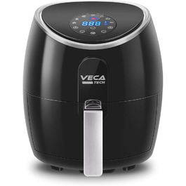 Фритюрниця VECATECH Heißluft XXL 5.5л з цифровим сенсорним екраном, 8 програмами та 1800W - безмасляна фритюрниця для здорового харчування