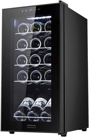 Cecotec GrandSommelier 15000 Black Wine Cooler with Compressor - 15 Bottle Capacity