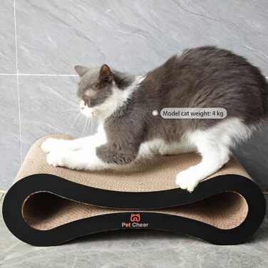 Кігтеточка Likea Ultimate з ліжком та лаунжем, чорна