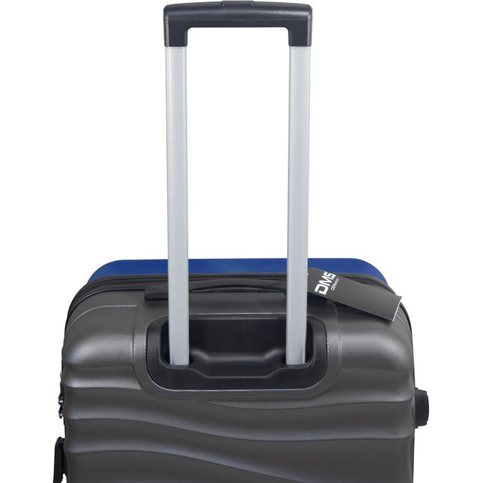 Набір валіз DMS® 7-елементів: 3 валізи (M/L/XL) з ABS-пластику, 360° колеса, кодовий замок + 4 чохли для одягу. Легкі, міцні, розширювані, для подорожей та бізнесу (Кобальтовий синій)