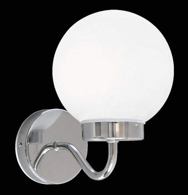 Send Bathroom TOGO in Chrome White Wall Lamp Globe Lamp Bathroom Lamp