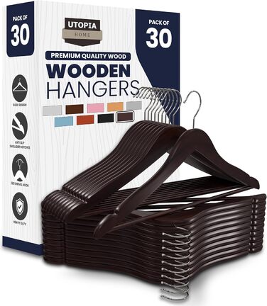 Набір вішалок для штанів та одягу Utopia Home (20 шт.), білий