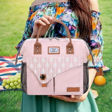 Льодогенератор Lekesky для жінок: ізольована ланч-торба, 11л, рожева