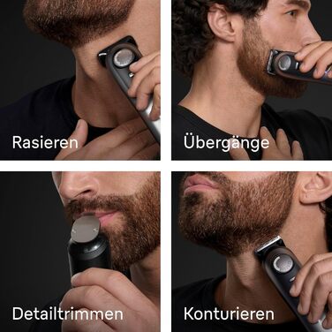 Триммер для бороди Braun Series 9 BT9565: професійний набір 14 насадок, титанове лезо, акумулятор до 180 хв, водонепроникний, 52 налаштування довжини