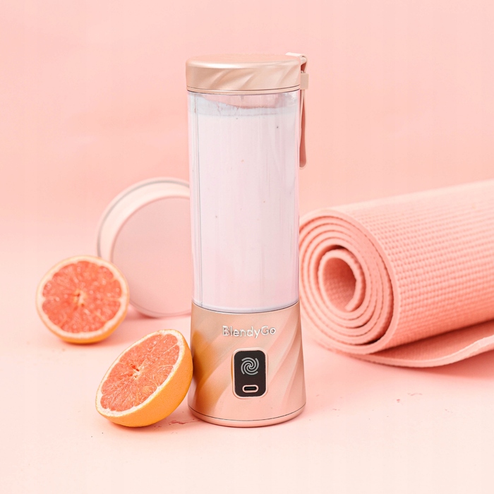 Портативний стакановий блендер BlendyGo 3, міксер 250 Вт, рожевий (ідеальний подарунок)