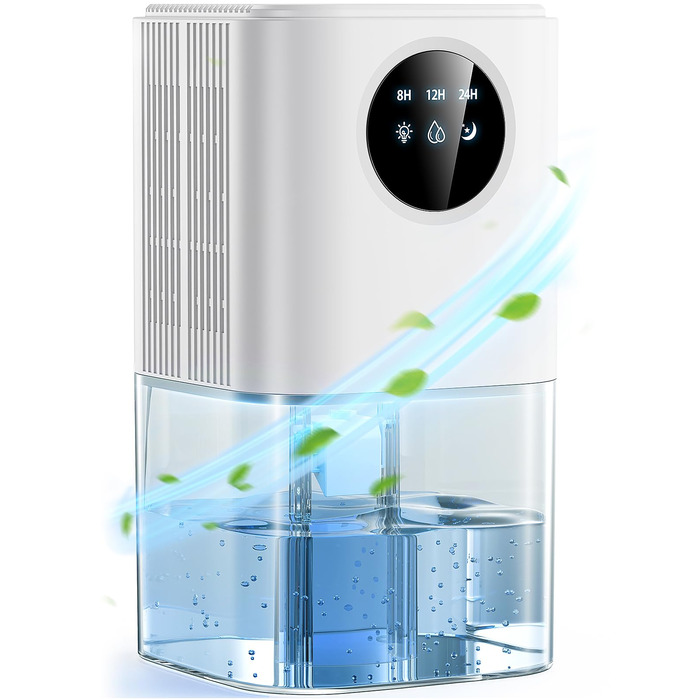 Електричний осушувач повітря 1800 мл, енергозберігаючий, для спальні та ванної кімнати, 22,5W, тихий, з режимом сну, таймером, автовимкненням (580 мл/день)