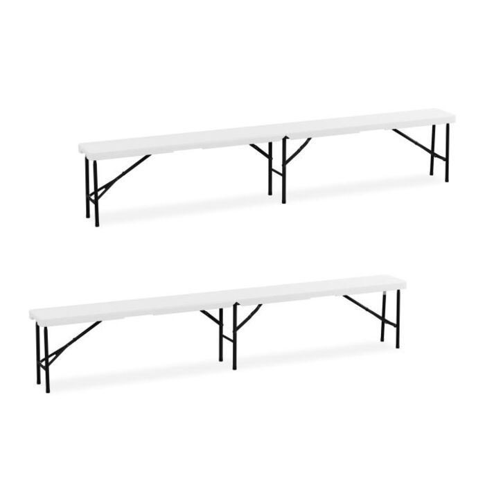 Relaxdays Beer Bench, 2-Piece Set, 240 cm
