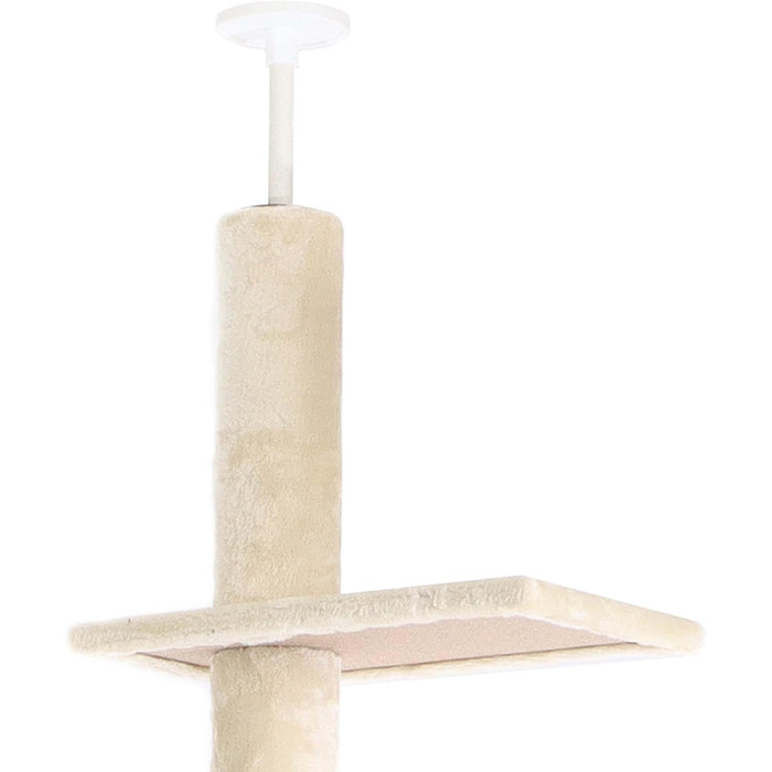 Котячий будиночок-крізьбаум Fudajo, 230–276 см, бежевий, з сизалю, 4 рівні