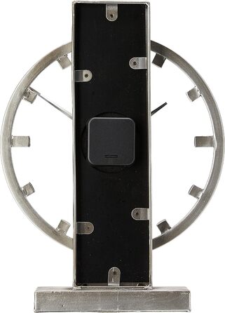 Bulova B1864 Silver Streak Desk Clock, Silver, Silver-Colored