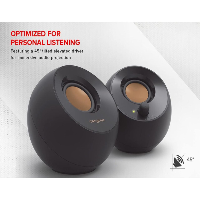 Creative Pebble 2.0 - USB колонки для комп'ютера (Чорний)