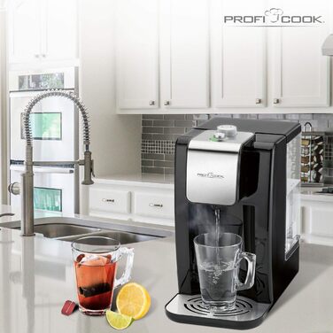 ProfiCook® Hot Water Dispenser | hot water in 3 seconds | Kettle | 2.2 liter capacity | boiling water at the touch of a button | stainless steel housing | stainless steel display | 2600 watts | PC-HWS 1168
