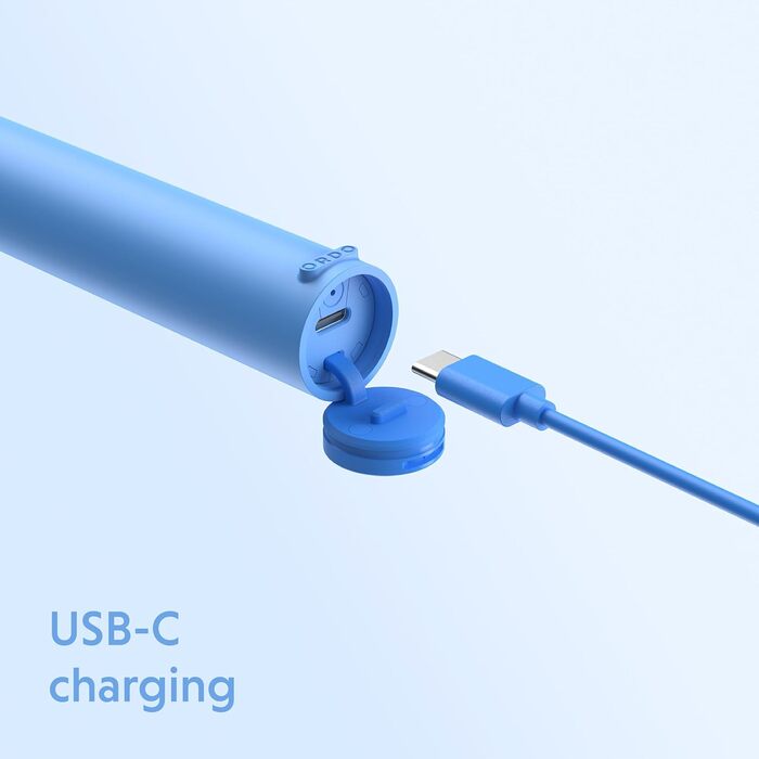Електрична зубна щітка Ordo Sonic Lite, 35000 імпульсів/хв, для дорослих, 5+ тижнів акумулятора, USB-C, (Небесно-блакитний)