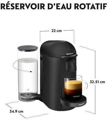Кавомашина Nespresso Krups Vertuo YY2778FD, Titan Noir Mat – для еспресо та кави