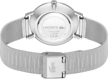 Годинник Lacoste аналоговий кварцовий жіночий Crocorigin з браслетом з нержавіючої сталі (Перлина)