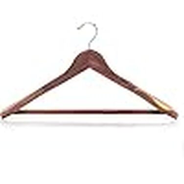 Вішалки для одягу з кедра Hangerworld (10 шт), 45 см, з широкими плечиками для захисту від молі