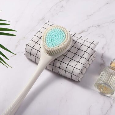 Щітка для душу Brencco з довгим руків'ям, для чищення спини та тіла, антиковзка, для догляду за шкірою