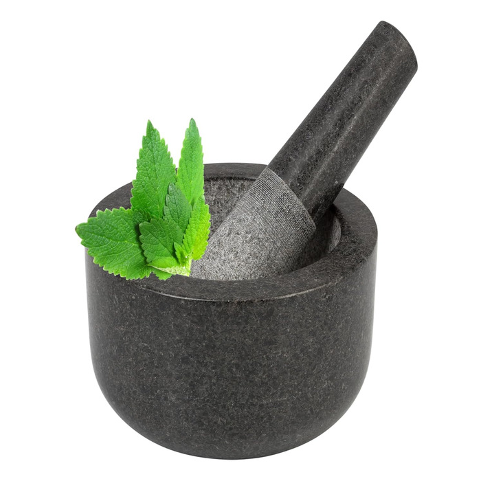 Гранітний ступка з товкачиком Smart-Planet - ступка для спецій, песто та трав, Ø 8,5 см