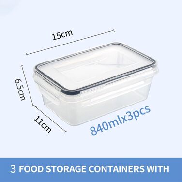 12 контейнерів для зберігання їжі з кришкою, контейнери для заморожування, meal prep бокси, 6 x 1л/0.52л, BPA-free, герметичні, придатні для мікрохвильової печі, можна мити в посудомийній машині, для зберігання та транспортування їжі, фруктів, овочів