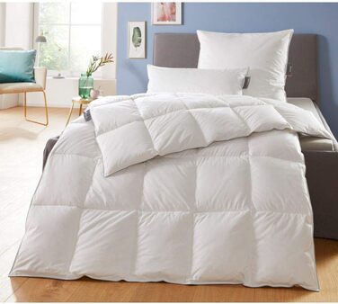 Badenia Trendline Comfort Down Duvet, All-Season Duvet with 90% Down and 10% Feathers of Class I, 135 x 200 cm, Down Pass tested and Öko-Tex certified, produced according to German quality standard 135 x 200 cm Medium All-Season Comfort Duvet