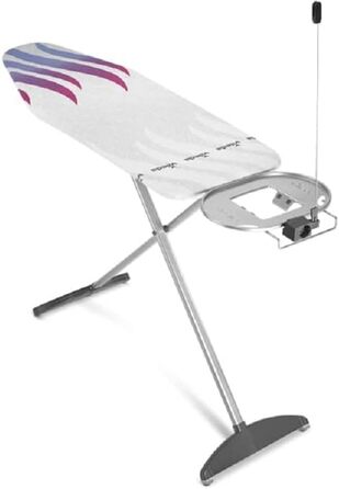 Гладильна дошка Vileda XXL з розеткою 130x44 см для парогенератора | Регульована висота 74–97 см, термостійке покриття Titan | Складана, стабільна, сертифікована TÜV (TOTAL REFLECT plus Ecoverpackung)