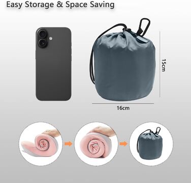 Подушка для шиї Rose з Memory Foam: зручна підтримка голови та шиї для подорожей (літак, авто, поїзд, офіс)