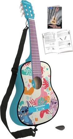 Гітара Lexibook Disney Stitch: акустична, дерев'яна, 36'', з навчальним посібником та чохлом