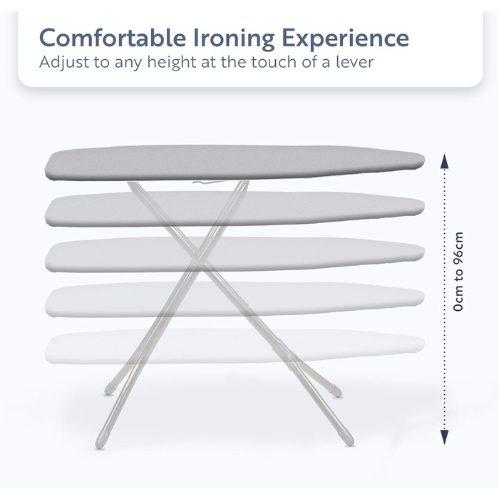 Гладильна дошка Minky Extra широка з підставкою для парогенератора, чорна HH40707103K