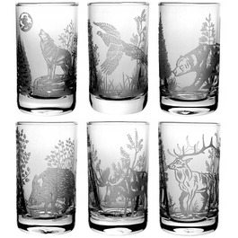 Набір чарок для горілки Art-Glass Myśliwskie, прозорі, 30 мл, 6 шт.