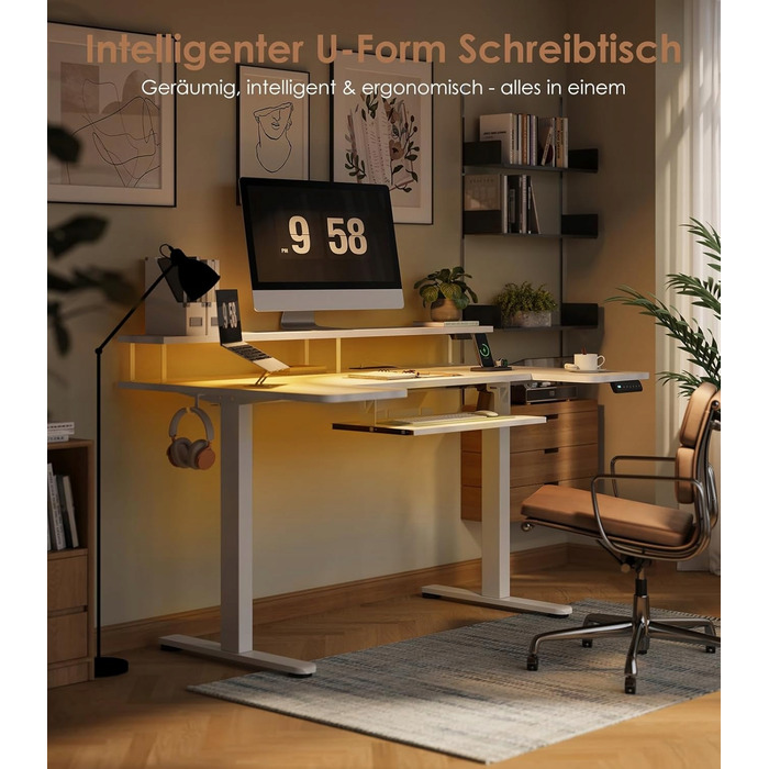 Електричний регульований ігровий стіл з LED-підсвіткою, пам'яттю налаштувань та підвищеною стійкістю