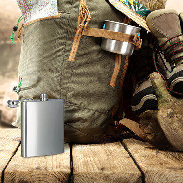 Relaxdays Stainless Steel Flask 200 ml