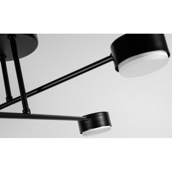 Підвісна люстра Glimex Black на 4 цоколі GX53