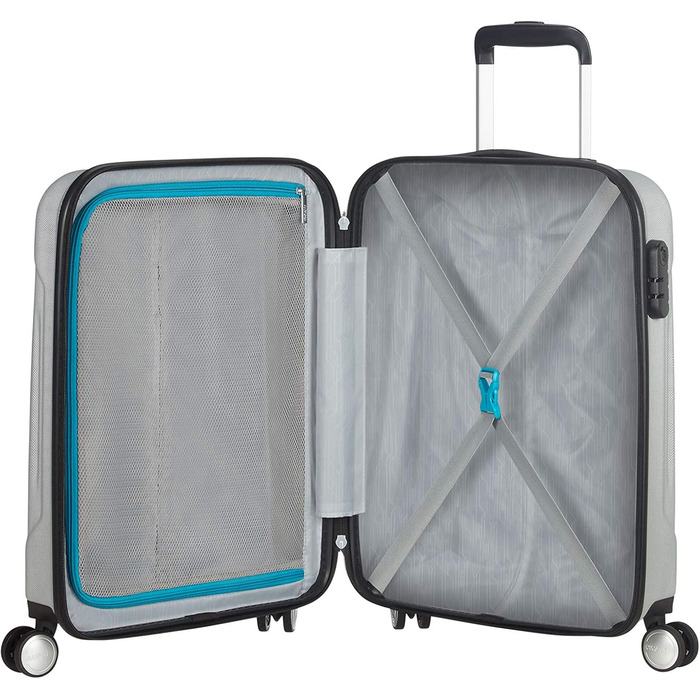 Валіза American Tourister Tracklite Spinner розсувна, 120 л, срібляста, велика, 4 колеса