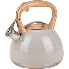 Електричний чайник Karl Hausmann 3L з автоматичним свистком, з нержавіючої сталі для Induktion, Gas та Electric плит