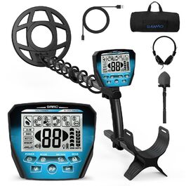 Металодетектор OMMO Pro для дорослих та дітей, USB, водонепроникний (IP68), 6 режимів, пошук золота, з лопаткою, синій