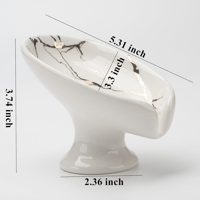 Керамічна мильниця з піддоном для води, біла. Мильниця для ванної, душу, кухні.