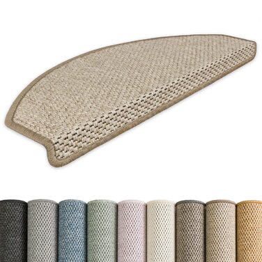 Ступінчасті килимки Kettelservice-Metzker Ґетеборг, світло-коричневі, набір 15 шт., сумісні з килимовою доріжкою