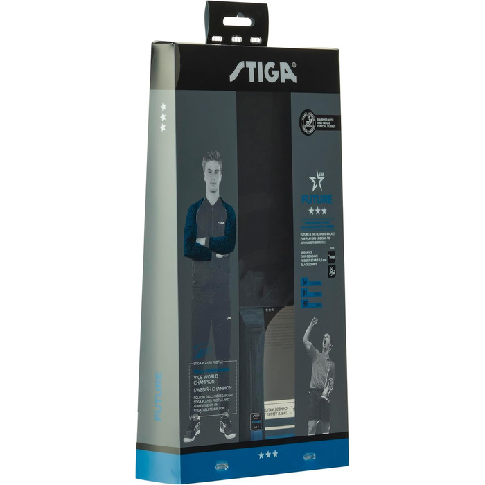 Набір для пінг-понгу STIGA Future для атакувальних гравців - 3 зірки - 5-шарове дерево, сертифіковані накладки STAR 3, технологія WRB - контроль, обертання та швидкість для точної гри