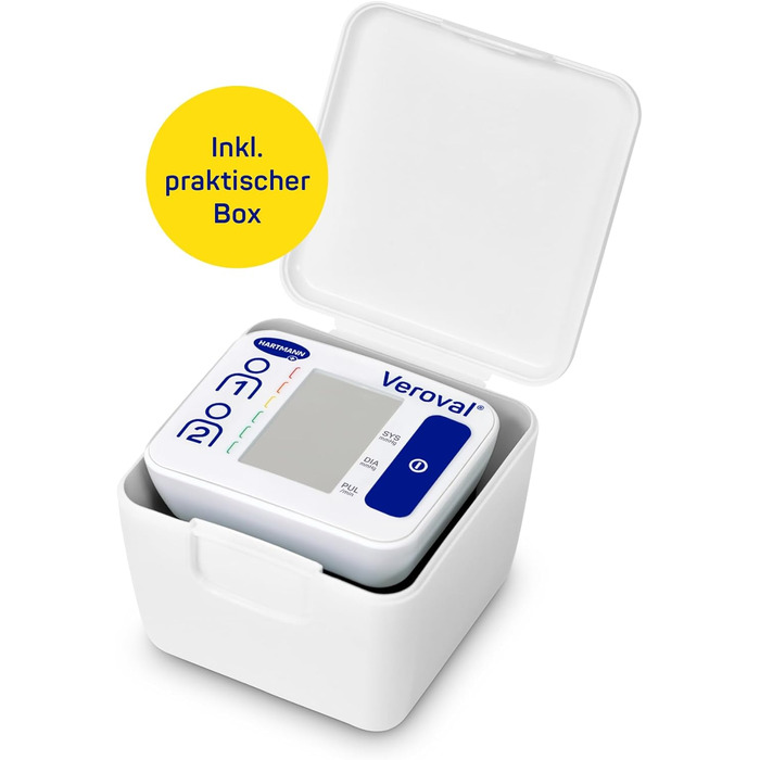 Вимірювач артеріального тиску Veroval Compact на зап'ясті - точний та швидкий, клінічно перевірений, визначає порушення серцевого ритму