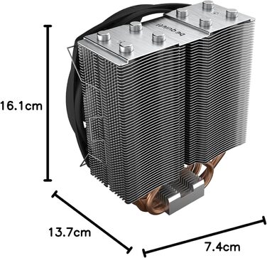 be quiet! Shadow Rock Slim 2: Кулер для CPU, 160W TDP, 135mm вентилятор, HDT, 4x Heatpipe, Slim Design