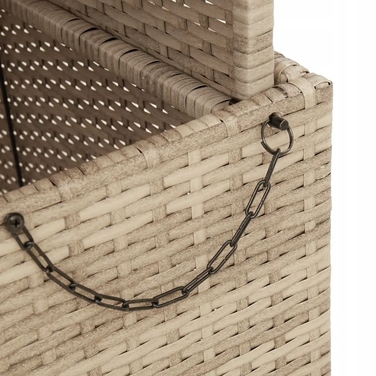 Садовий стіл, бежевий, 90x55x71 см, поліротанг та акація