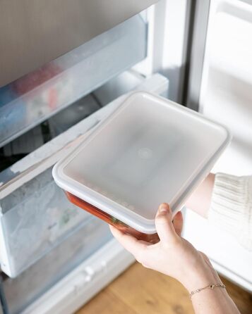 Pyrex® - Cook & Freeze – 4 Glass Containers with Airtight Lid (0.8 l, 1.5 l, 2.6 l, 4 l) – specially designed for freezing – BPA-free