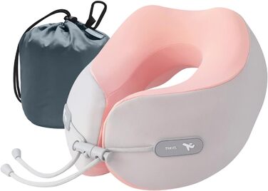 Подушка для шиї Rose з Memory Foam: зручна підтримка голови та шиї для подорожей (літак, авто, поїзд, офіс)