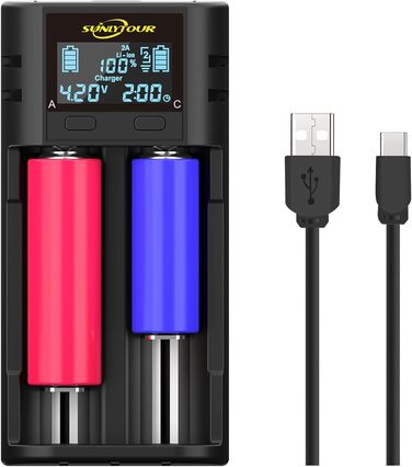 Зарядний пристрій для акумуляторів 21700 18650 LCD, універсальний зарядник для Li-ion, Ni-MH/Ni-CD AA/AAA, 21750, 20700, 26650