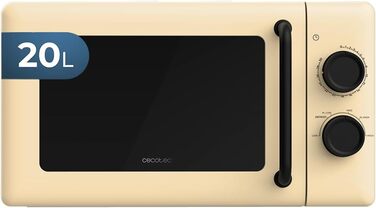 Мікрохвильова піч Cecotec Proclean 3010, 20L, 700W, жовта, механічна