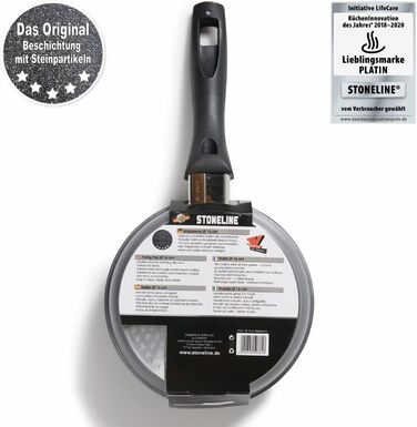 Сковорода STONELINE 16 см з антипригарним покриттям (камінь), для індукційних плит, сіра