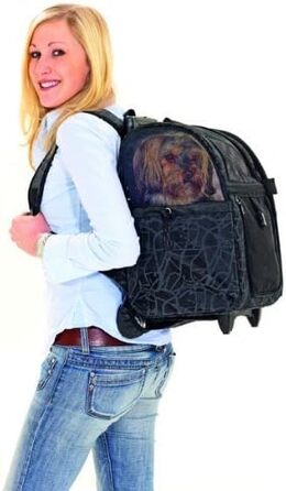 Чемодан Karlie Smart Trolley City L чорного кольору, 52 x 29 x 32 см