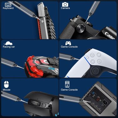 Набір інструментів для ювеліра та ремонту техніки Feinmechaniker, 52 в 1, з магнітним викруткою, 5 передач, регулювання моменту, для iPhone, iPad, Macbook, комп'ютерів, Switch, PS4, PS5, окулярів, годинників